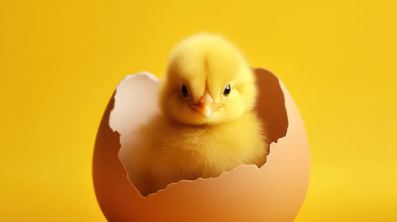 Новорожденное яйцо на фоне