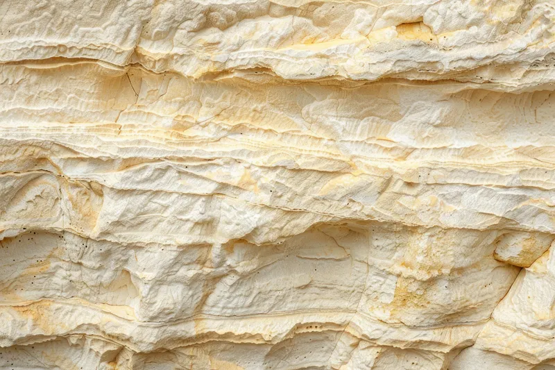 Окрашенная каменная стена с белыми и желтыми акцентами