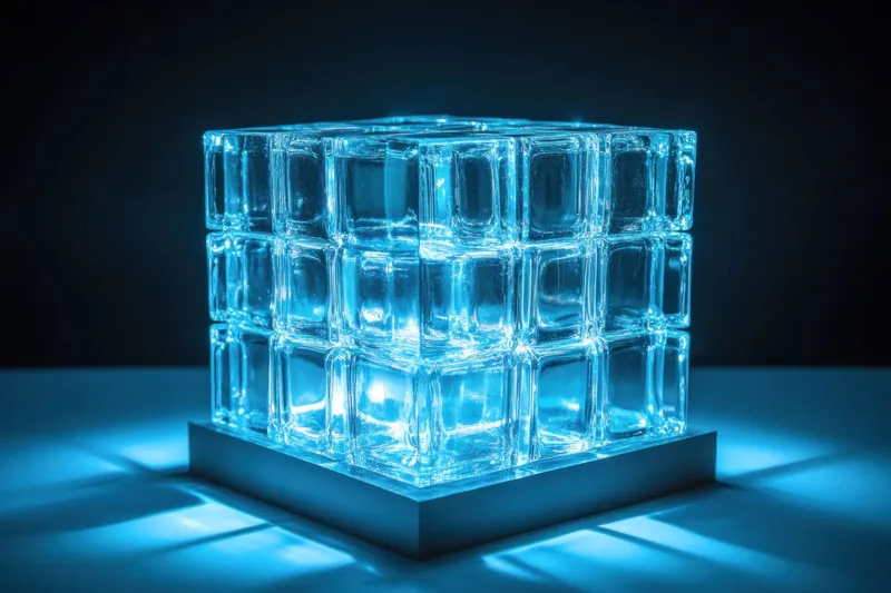 Эта захватывающая скульптура из стеклянного куба с замысловатым 3D-дизайном и ярким бирюзовым освещением привносит современный художественный штрих в любое пространство, идеально подходящая для…