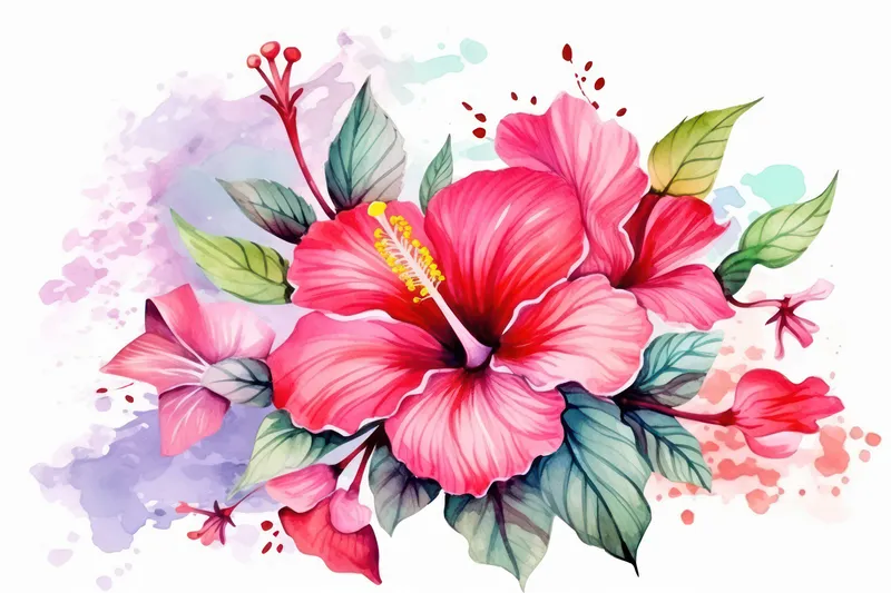 Цветочное приглашение: иллюстрация, открытка, floral design, свадьба, весна, акварель, цветение, розовый, растение, букет, красота, рисунок, декоративные листья