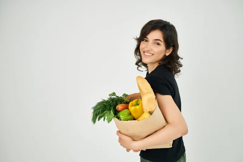 Пакет продуктов, служба доставки, доставка овощей