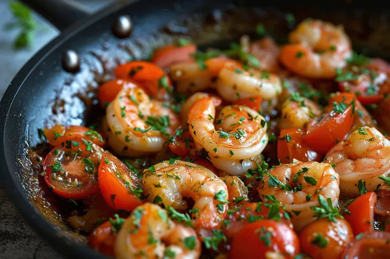Вкусное морское ассорти: жареные креветки и чесночные креветки-гриль в качестве гурманской закуски, пикантная тарелка средиземноморской кухни