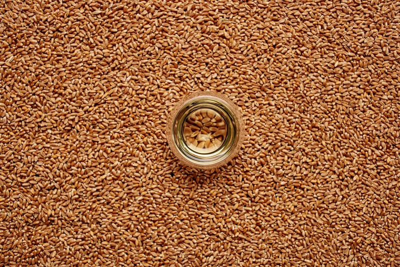 Приготовление каши из органических продуктов, вид сверху