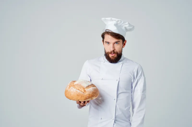 Пекарь на кухне, работа в пекарне, хлебобулочные изделия, кулинарная индустрия