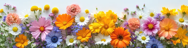 Цветочная красота: распускающиеся лепестки красочных цветов в ярком саду