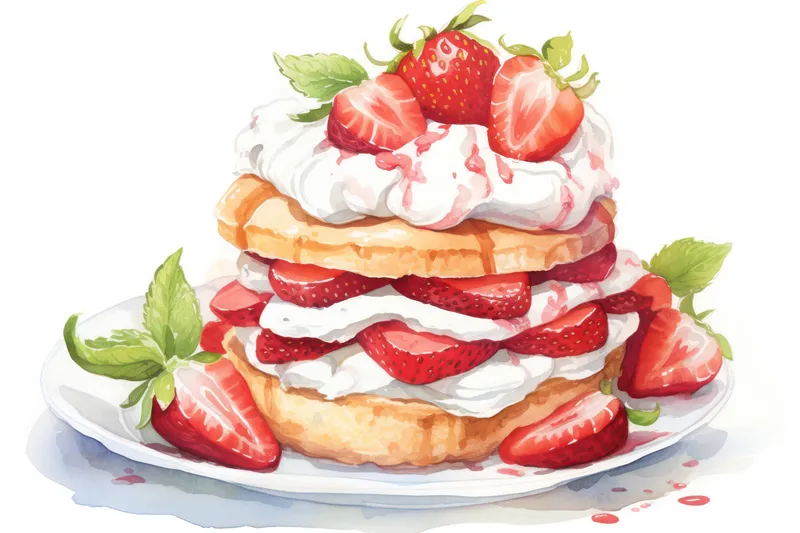 Фон, сладкий, белый десерт, домашний, вкусный, крем, еда, свежее блюдо, тарелка, блины, ягода, торт, завтрак, гурман, клубника, фруктовый фон, вкусный