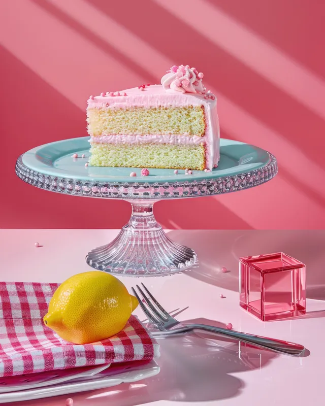 Тарелка с вкусным десертом, вилка и нож