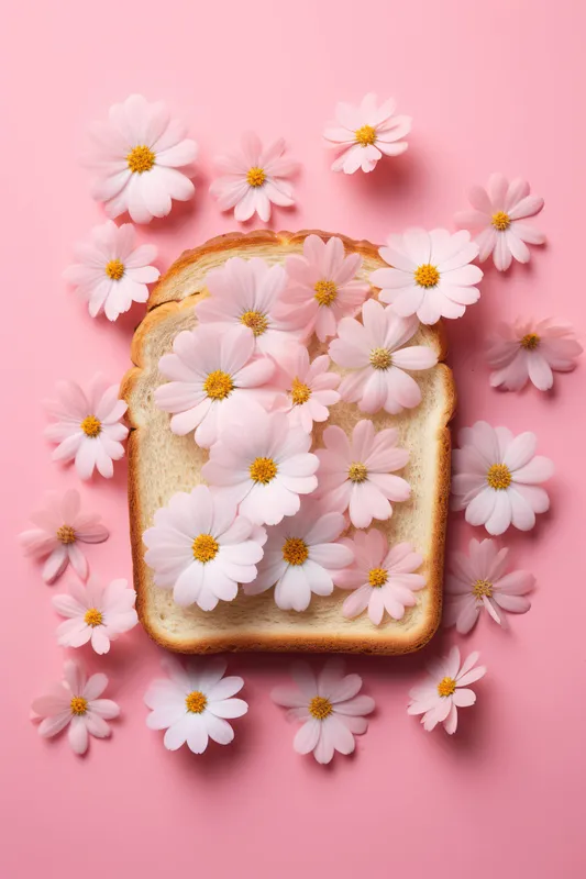 Фон, еда, вкусный, цветок, свежий, весна, закуска, лето, украшение, природа, белый, ромашка, бутерброд, органический, здоровый, завтрак, фон, цветочный, хлеб