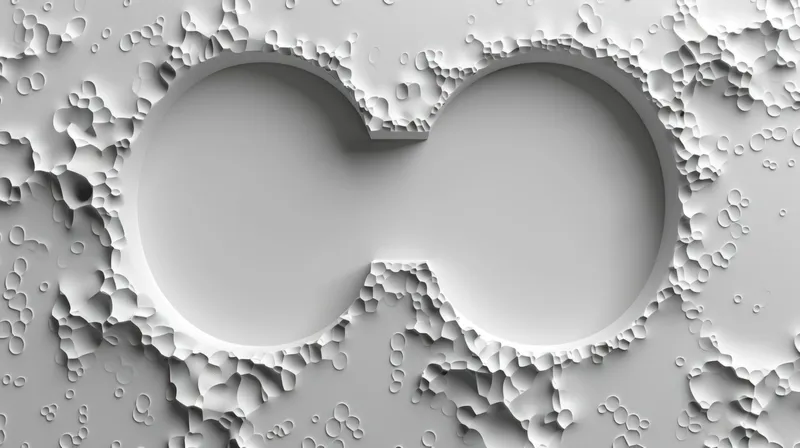 Абстрактная 3D-иллюстрация цилиндрического отверстия в стене с пустотой в центре