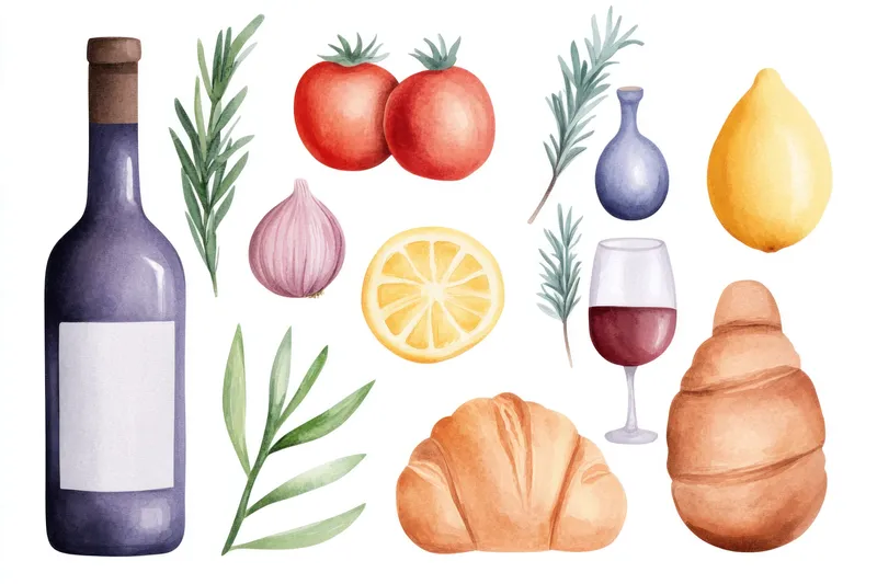 Контекстная сцена демонстрирует свежие продукты и хлебобулочные изделия в мягком освещении, создавая деревенское очарование, спокойную атмосферу и аппетитную, вневременную кухонную эстетику