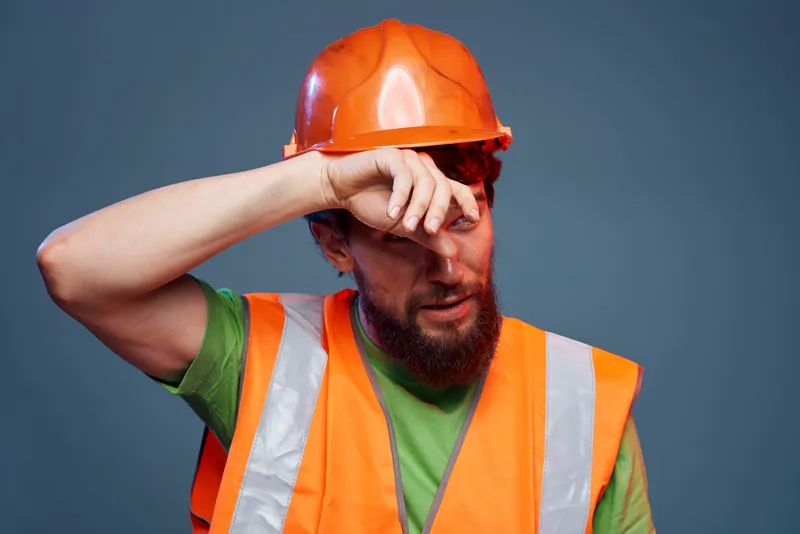 Работающий мужчина, испытывающий усталость, ведёт профессиональный образ жизни