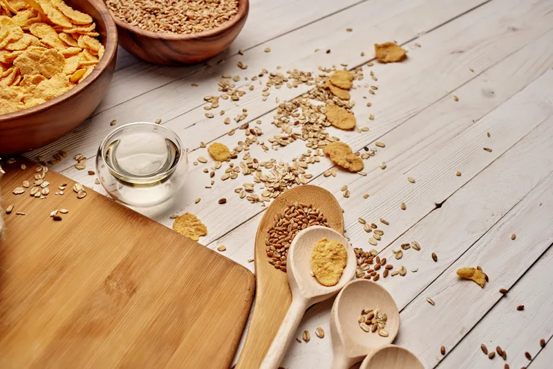 Здоровое питание, органические продукты, вид сверху