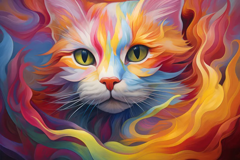 Кошачий, абстрактное произведение искусства, млекопитающее, глаза, портрет, голова, живопись, иллюстрация, современный, мультфильм, обои, лицо, креативность, симпатичный, питомец, забавный…