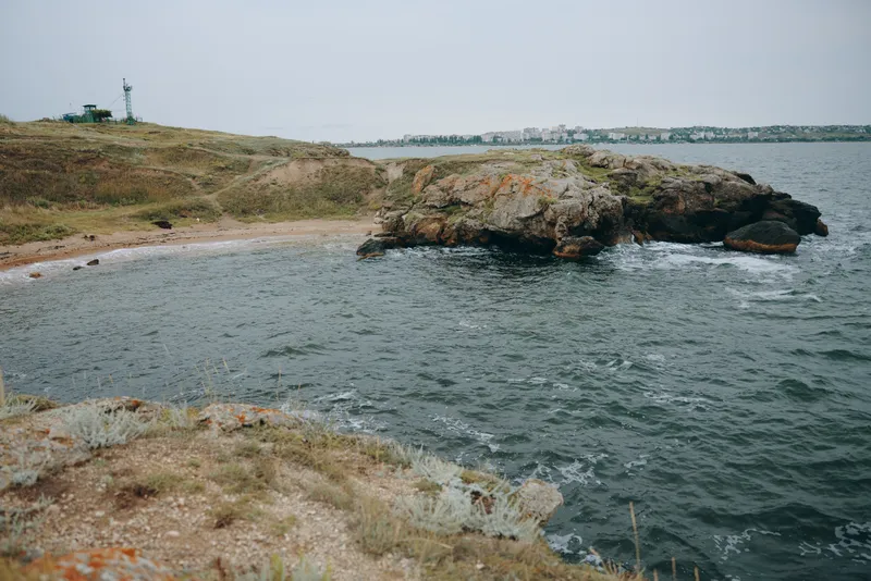 Морской пейзаж, пасмурная погода