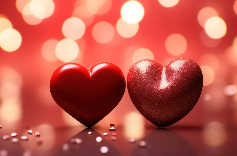 Сердце, форма, свадьба, красный, романтичный, боке, любовь, декор, день, празднование, дизайн, фон, символ, праздник, открытка, романтика, абстрактный, Валентин