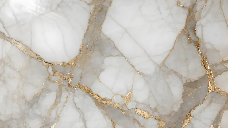 Абстрактная мраморная поверхность с переливающимися прожилками белого, серого и приглушенного золота для использования в качестве роскошного фона и в дизайне