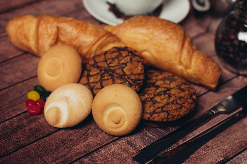 Кофе с печеньем, сладости, закуска, десерт, завтрак