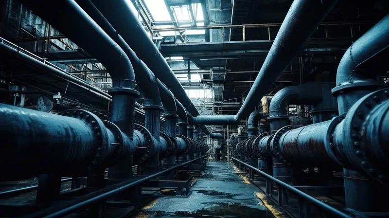 Труба, газовый фон, нефтеперерабатывающий завод, промышленный металлический трубопровод, синий цвет, электричество, инженер, тепло, нефть, завод, топливо, сталь, химическая энергия, тяжелая…