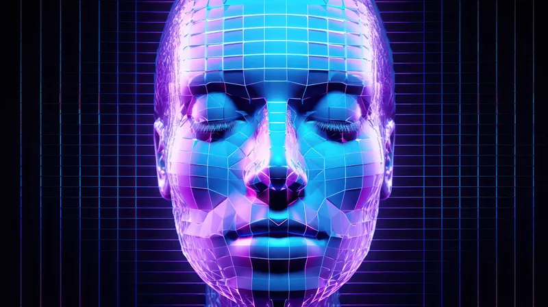 Женщина, интеллект, голова, лицо, информация, научная фантастика, компьютер, наука, лицо, человек, идентификация, будущее, сканирование, система, безопасность, данные, технология, проверка, сеть…