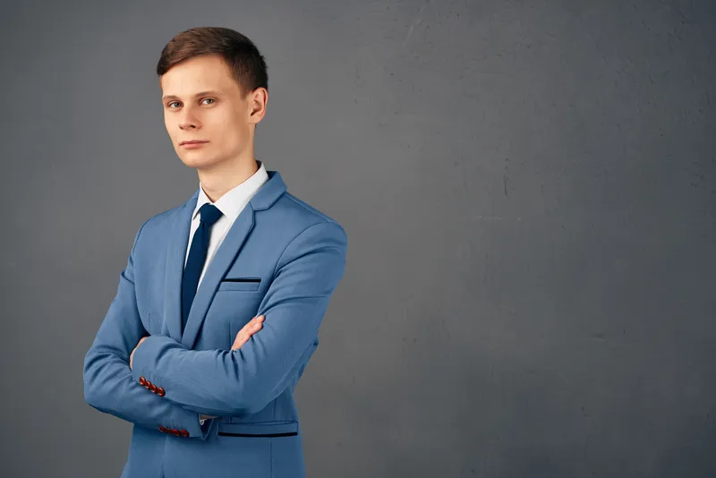 Деловой мужчина в костюме с галстуком, менеджер, офисный профессионал, успех