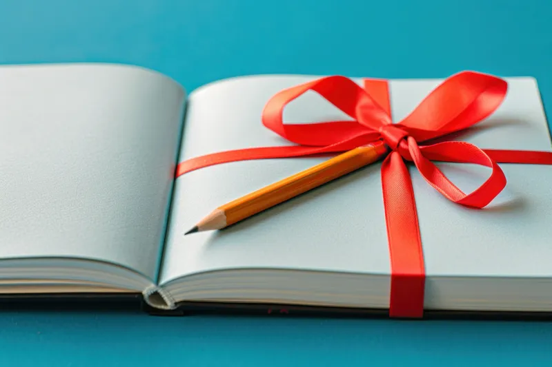 Дорожный дневник: открытая книга с красной ленточкой и карандашом — вдохновение для вашего следующего приключения
