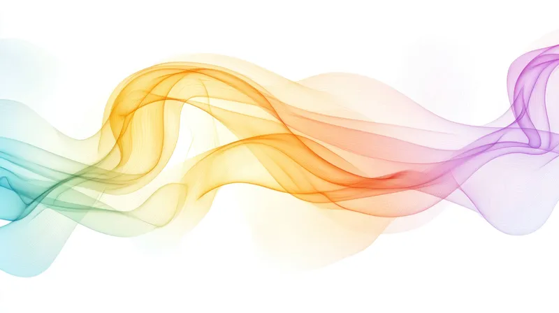Яркие абстрактные волны в спектре цветов создают живое, динамичное ощущение, идеально подходящее для дизайн-проектов, требующих креативности и энергии