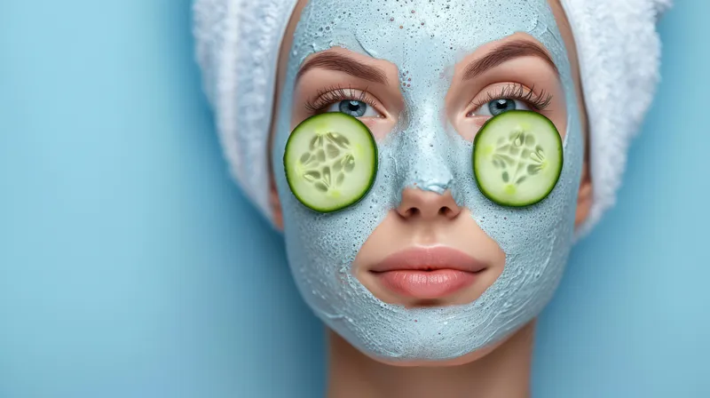 Красивая маска для лица: молодой человек ухаживает за собой в спа-салоне, используя косметические средства для ухода за кожей