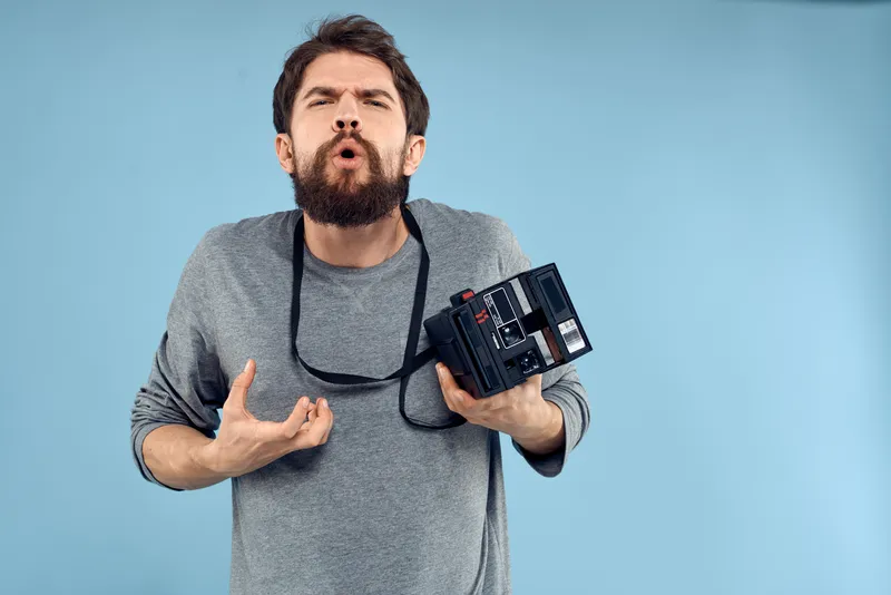 Фотограф, профессиональная камера, технологии, студия, профессия, образ жизни, хобби, оборудование