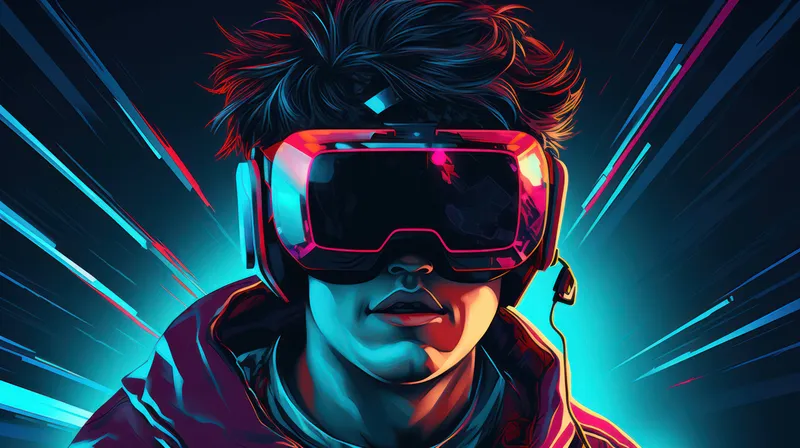 Мужчина в футуристической игре