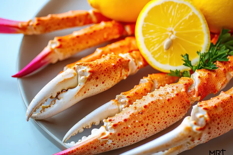 Яркая, манящая сцена передает свежесть моря и кулинарное наслаждение благодаря теплому освещению, четким текстурам и праздничному настроению