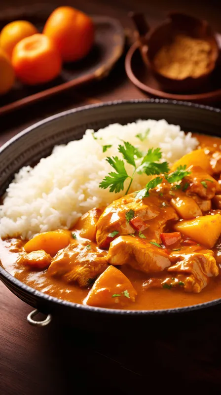 Острая чаша карри, кухня, курица, восточная, азиатская, белая еда, традиционное блюдо, обед, индийская, острая еда, ужин, мясо, соус, рис, вкусно