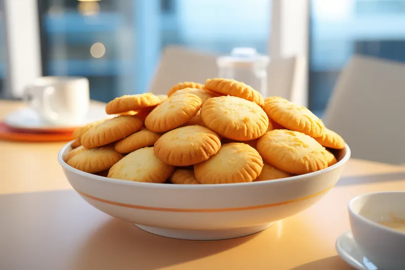 Вкусное домашнее русское песочное печенье с грецким орехом: золотистая выпечка, наполненная сладкой карамелью и сливочным орехом; деревянный деревенский фон