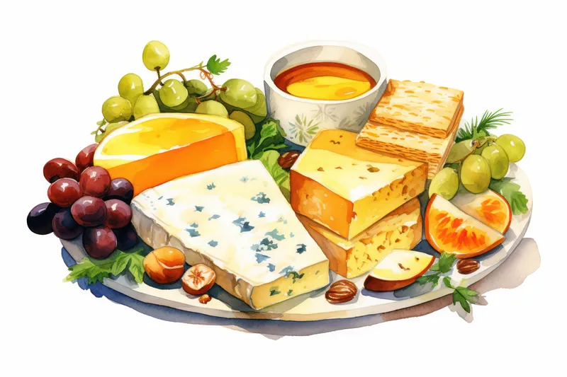 Деликатесы, итальянский, молочный, фон, французская еда, гурман, доска, закуска, бри, свежий виноград, ломтик сыра, камамбер, вкусная закуска, завтрак, чеддер, фрукты