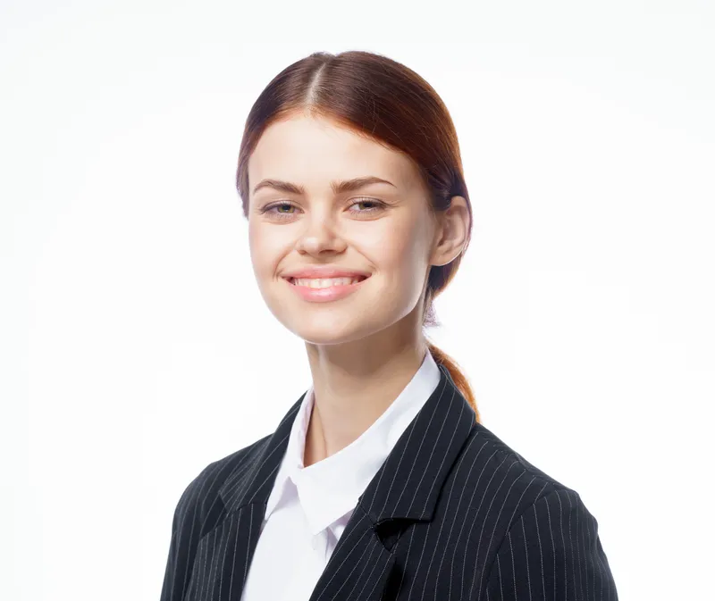 Деловая женщина в костюме, официальная офисная работа, секретарь