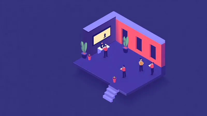 Яркая 3D-иллюстрация творческого рабочего пространства, где разные люди сотрудничают, на минималистичном фоне, демонстрирующая командную работу и инновации