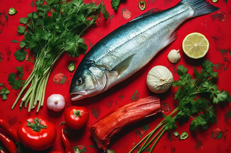 Морепродукты, помидор, соль, рыба, кулинария, диета, разделочная доска, фон, подготовка, морские овощи, сырой стол, еда, средиземноморская, здоровая, свежий ингредиент, еда, фон, лимон, ужин