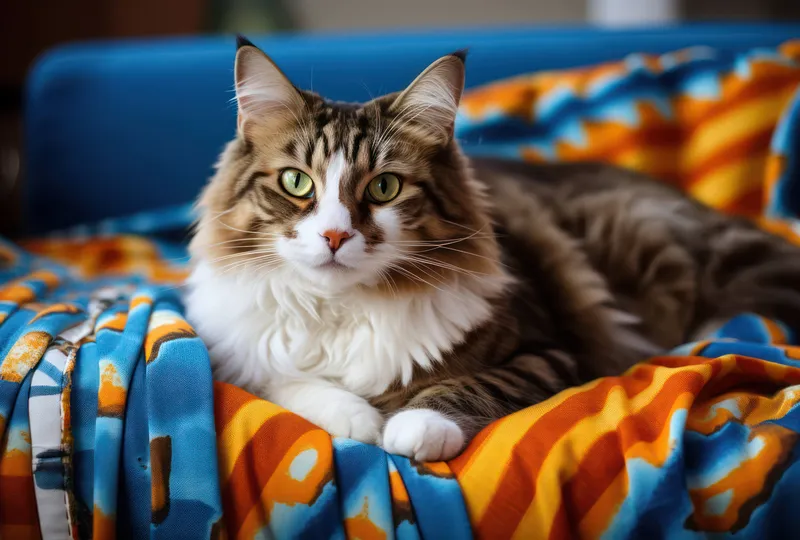 Глаза, лапа, игривые усы, кошачьи питомцы, чистокровный фон, расслабление, выражение, диван, комната, симпатичный пушистый взгляд, млекопитающее, усыновление, дом, забавный сон