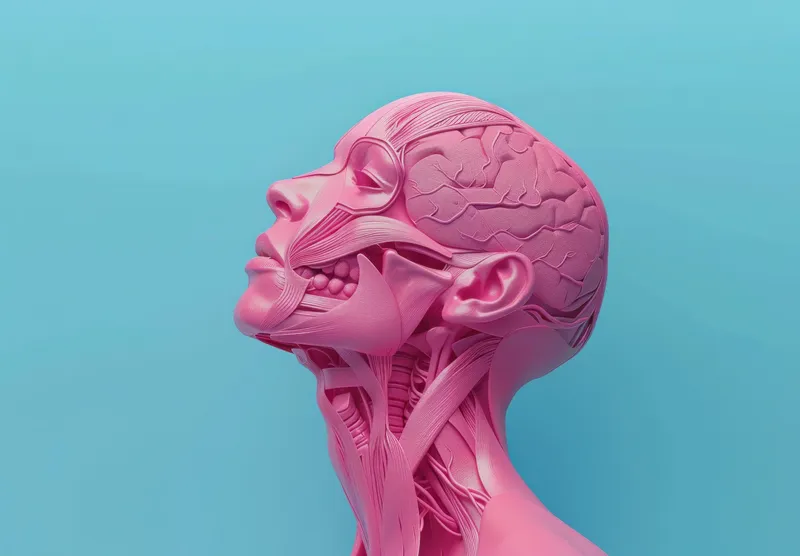 Анатомическая 3D-модель женской головы с мозгом и частями тела для целей медицинского образования и исследований