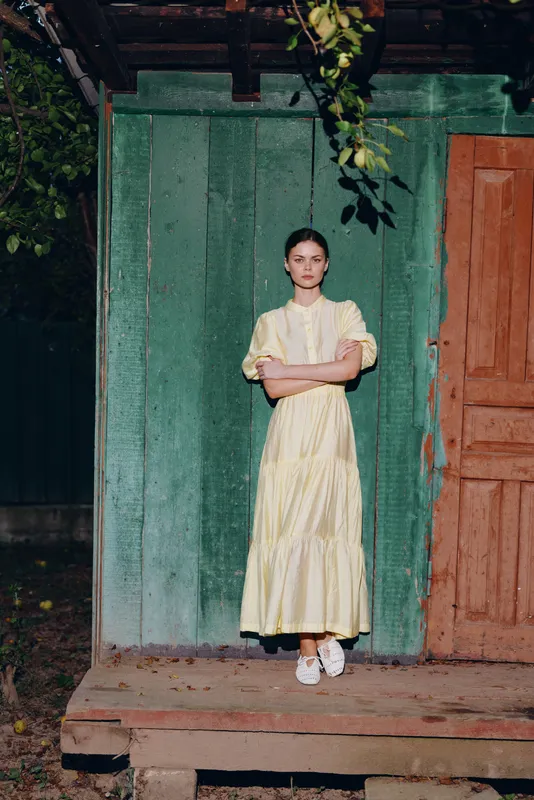 woman portrait rural vintage dress wooden, authentic inclusive