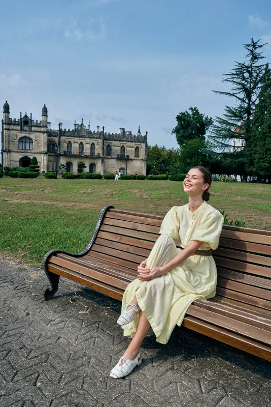 woman on bench in park authenticity inclusivity