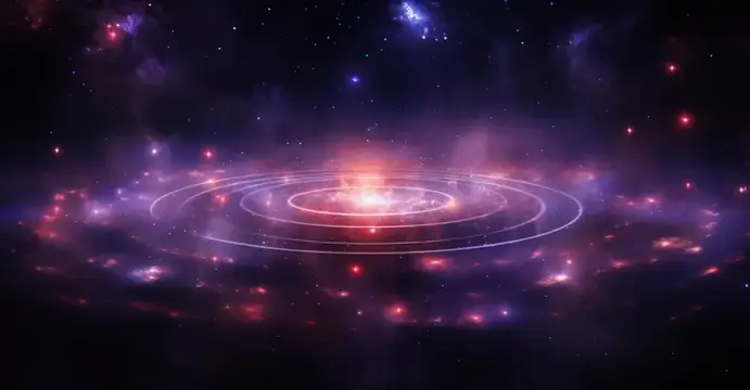 Мистическая гармония: светящаяся туманность космического творения