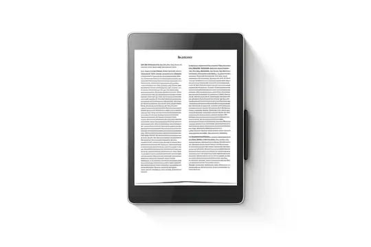 3D-рендер планшета с открытой электронной книгой на белом фоне