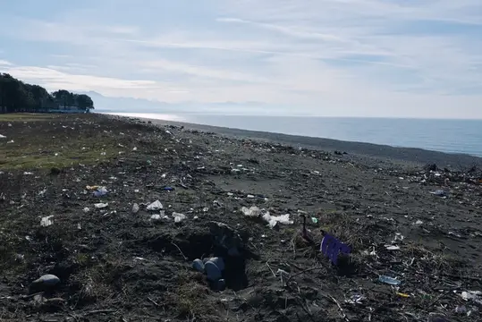 Загрязнение, пляж, мусор, отходы, окружающая среда, береговая линия, побережье