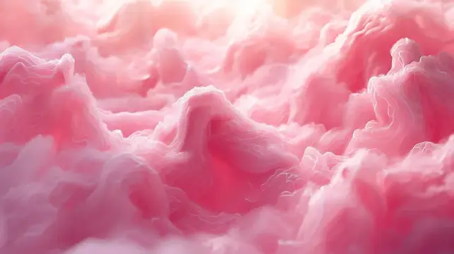 3D-рендер розовых облаков с мягкими переливами света