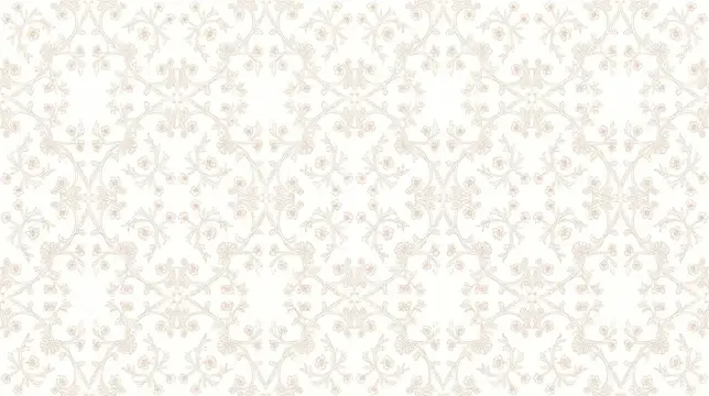 Нежный белый растительный узор с тонкими цветочными мотивами