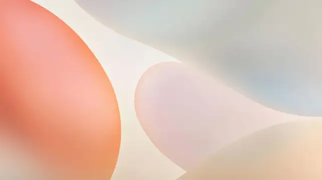 Абстрактный 3D-фон с плавными пастельными формами