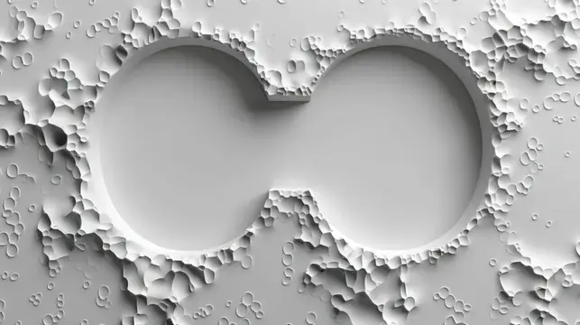 3D-рендер абстрактной серой поверхности с двумя круглыми углублениями