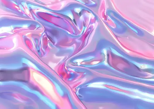 Абстрактный 3D-рендер с переливами розового и голубого