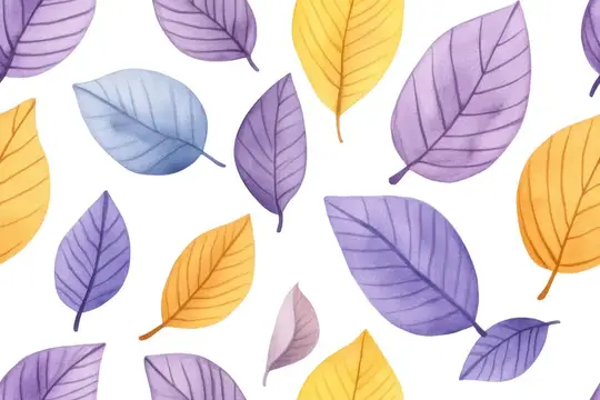 Акварельный узор из осенних листьев на белом фоне