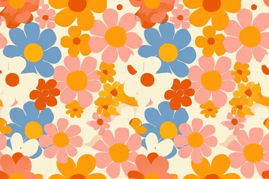 Цветочное блаженство: красочный и игривый бесшовный узор из летних цветов